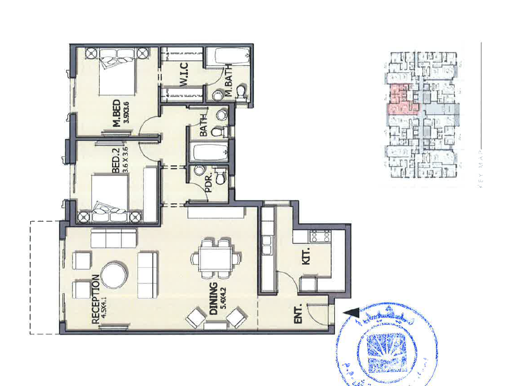 Floor plan for apartment at Mivida