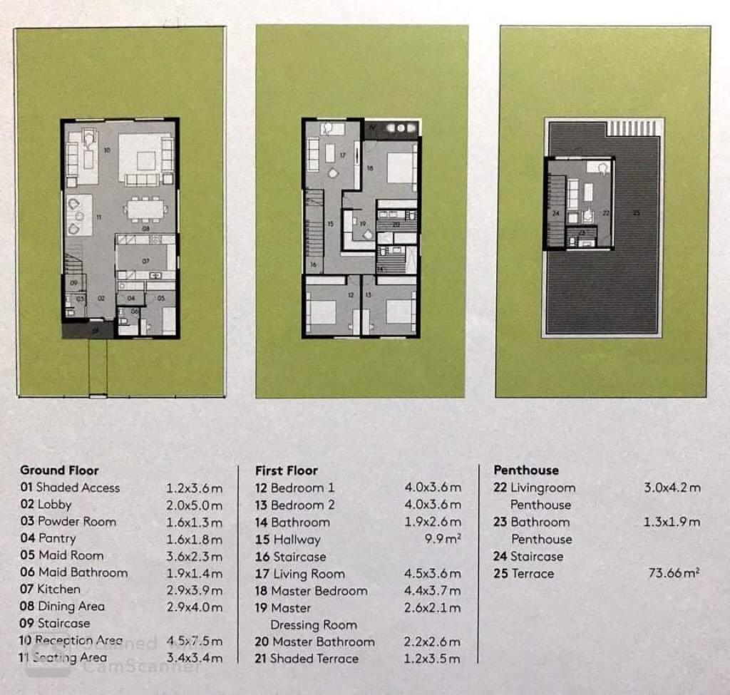 Floor plan for villa at Al Burouj