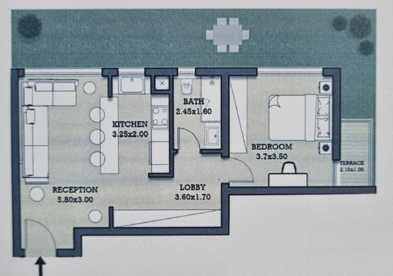 Floor plan for apartment at Orla Residence
