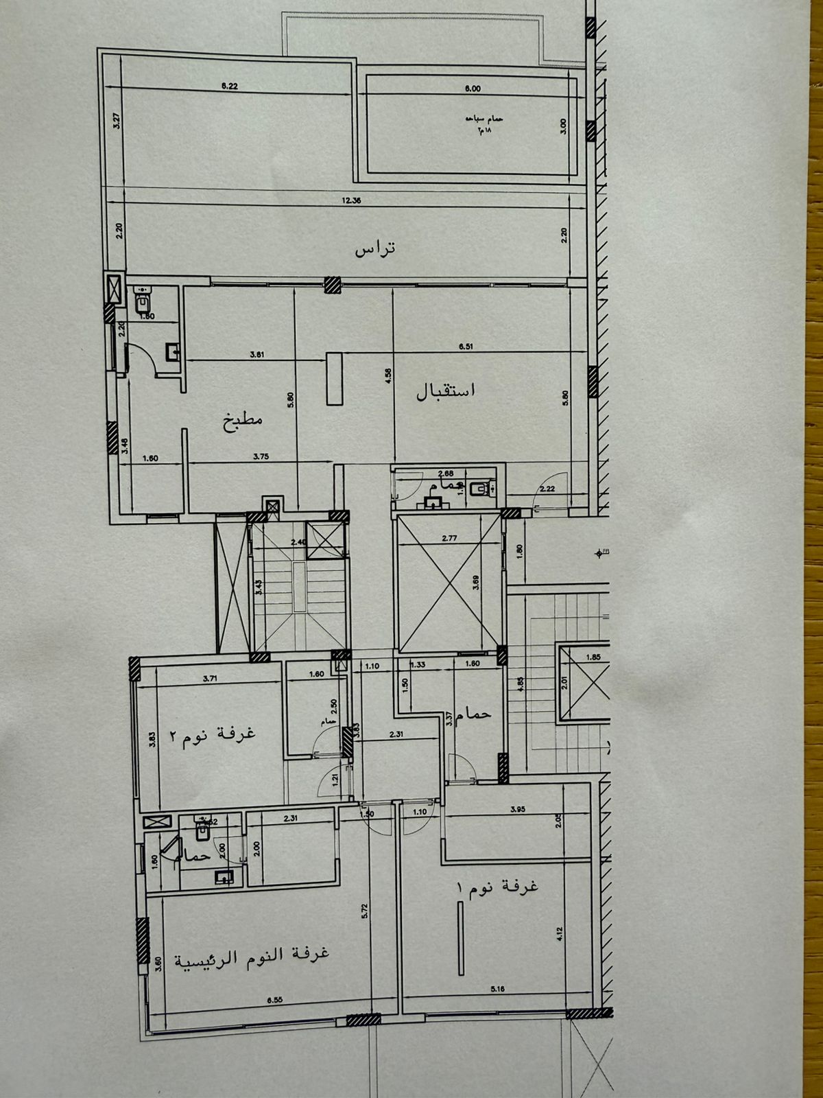 Floor plan for penthouse at Lake view Residence 2