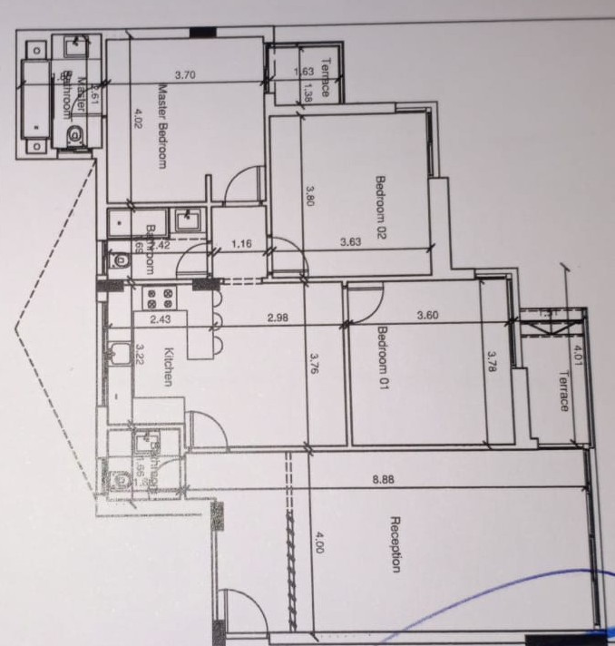 Floor plan for apartment at Scenario