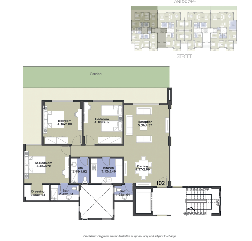 Floor plan for apartment at El Patio 7