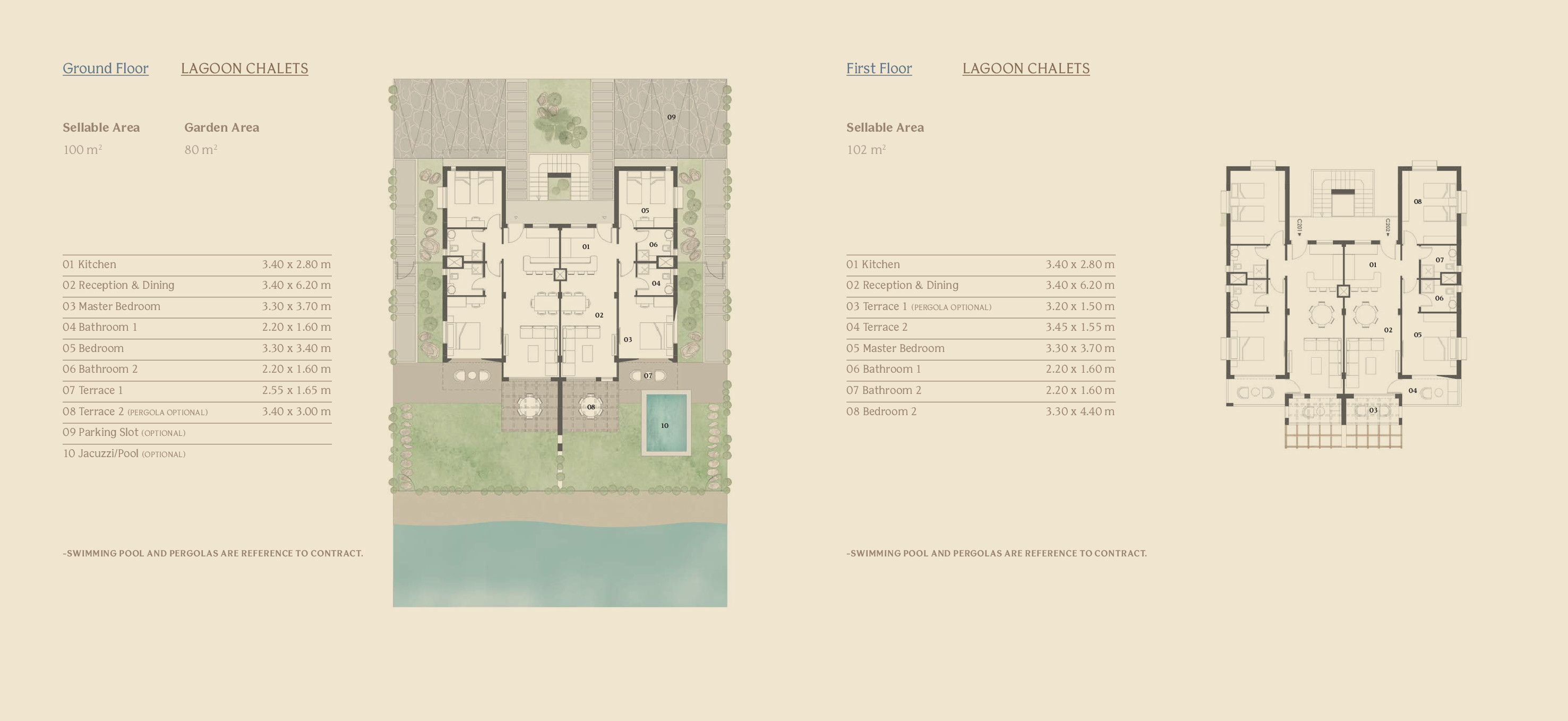 Floor plan for chalet at El Masyaf