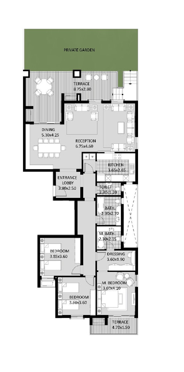 Floor plan for apartment at October Plaza