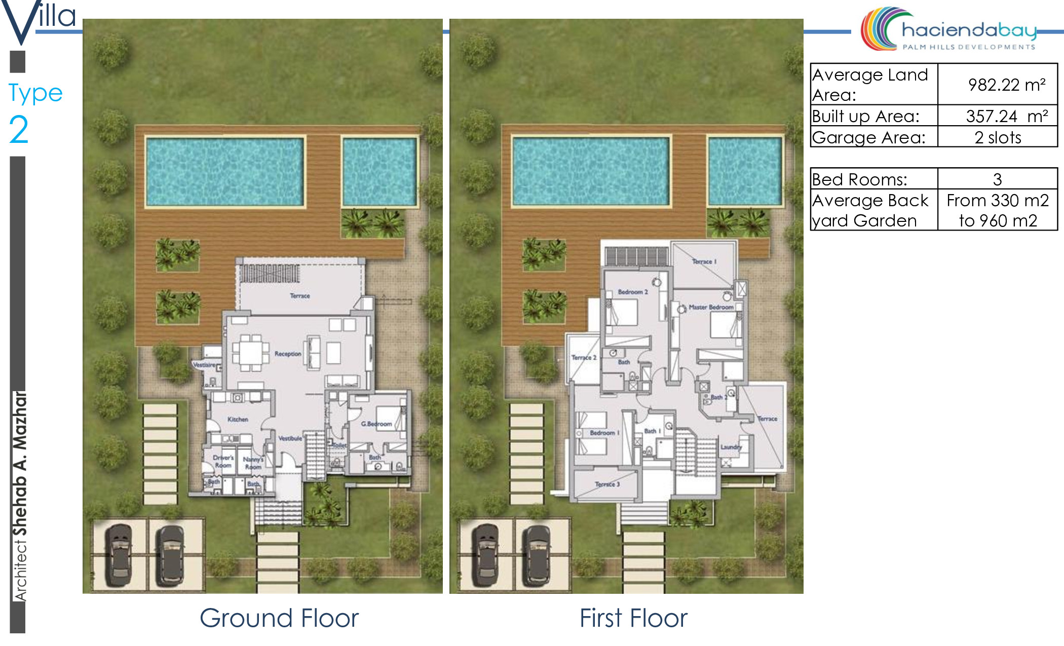 Floor plan for villa at Hacienda Bay