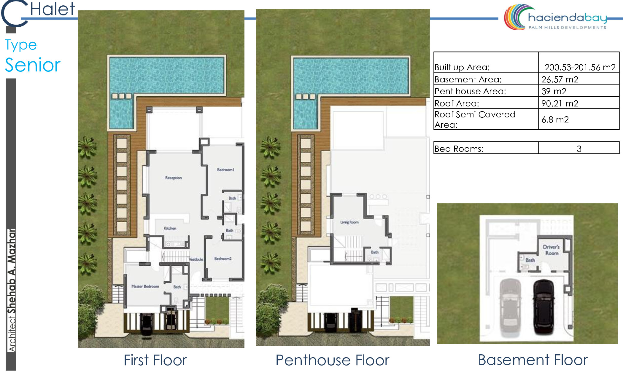 Floor plan for chalet at Hacienda Bay