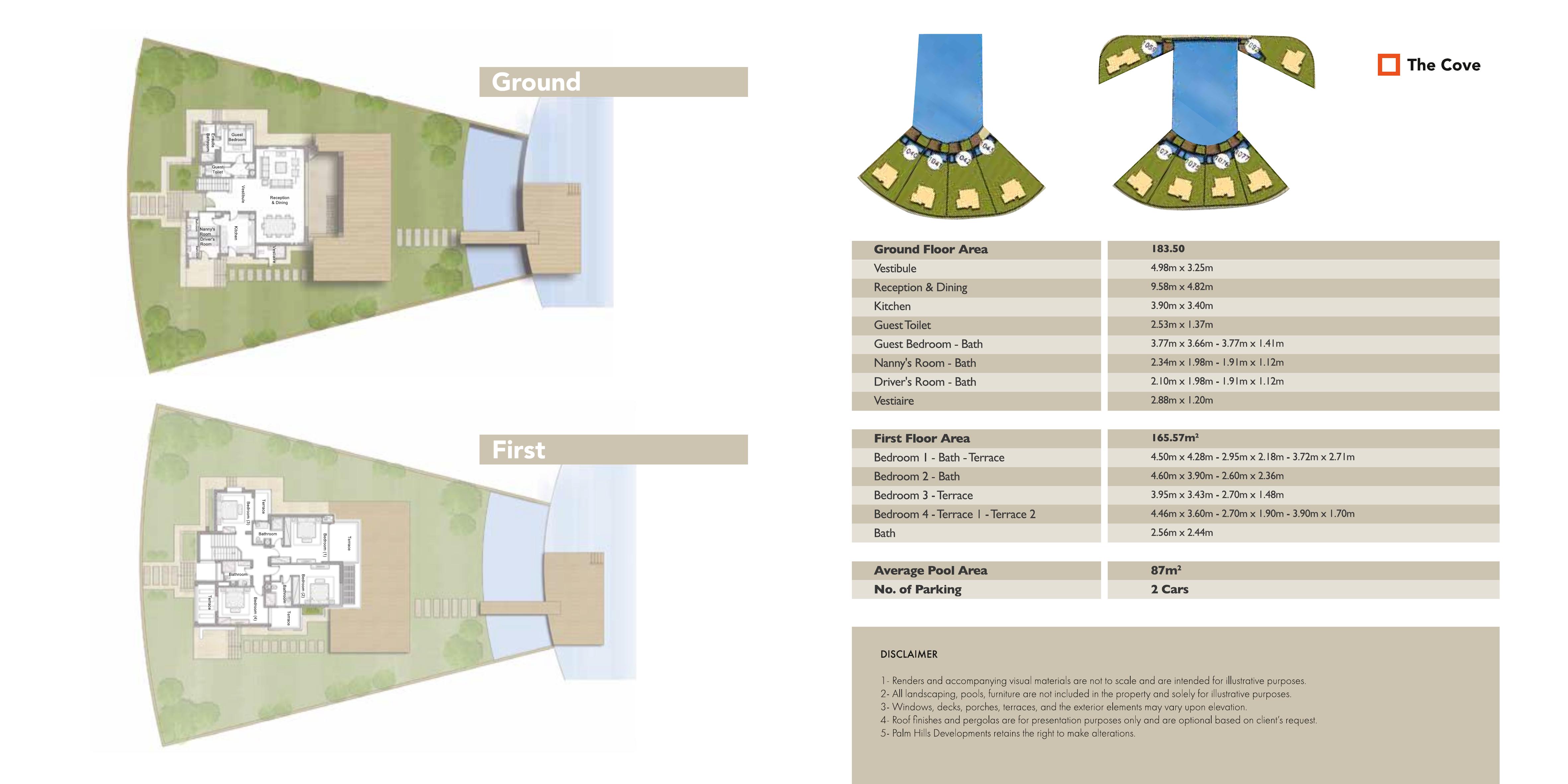 Floor plan for villa at Hacienda Bay
