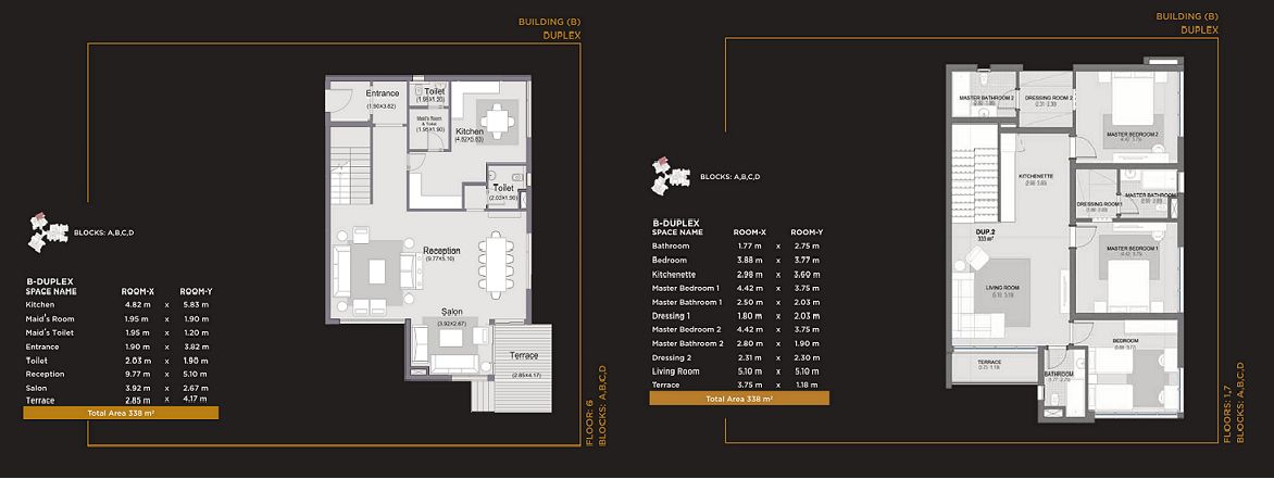 Floor plan for duplex at The Capitalway