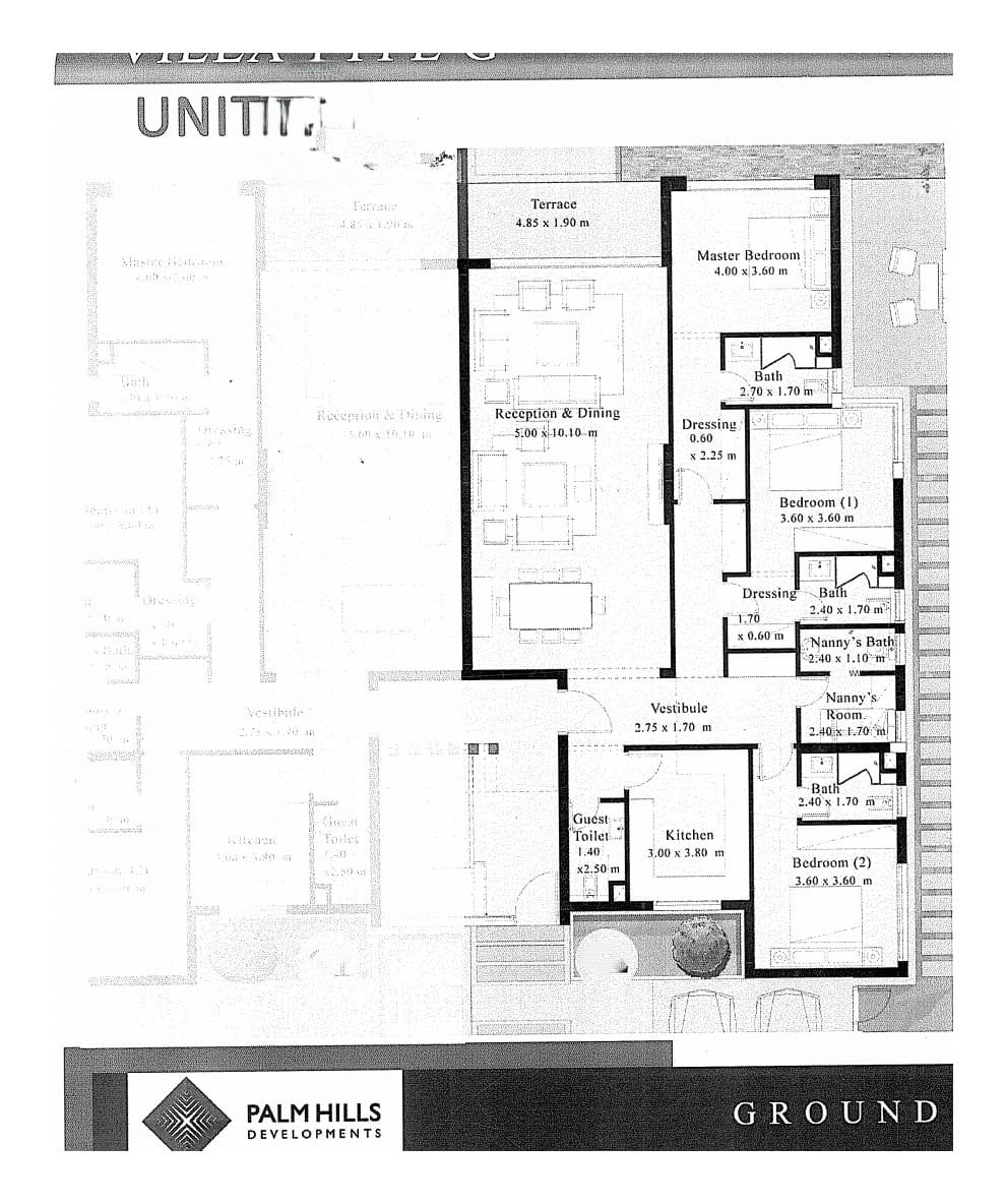 Floor plan for  at Palm Hills New Cairo