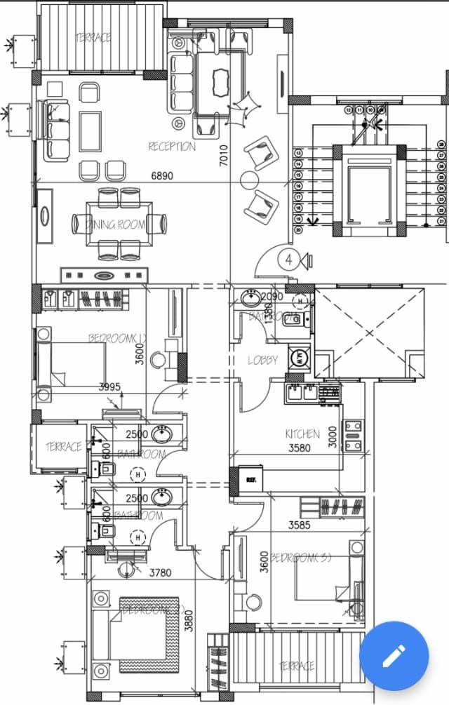 Floor plan for apartment at Stone Residence