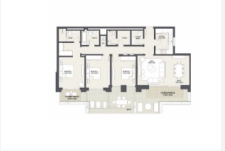 Floor plan for apartment at Uptown Cairo