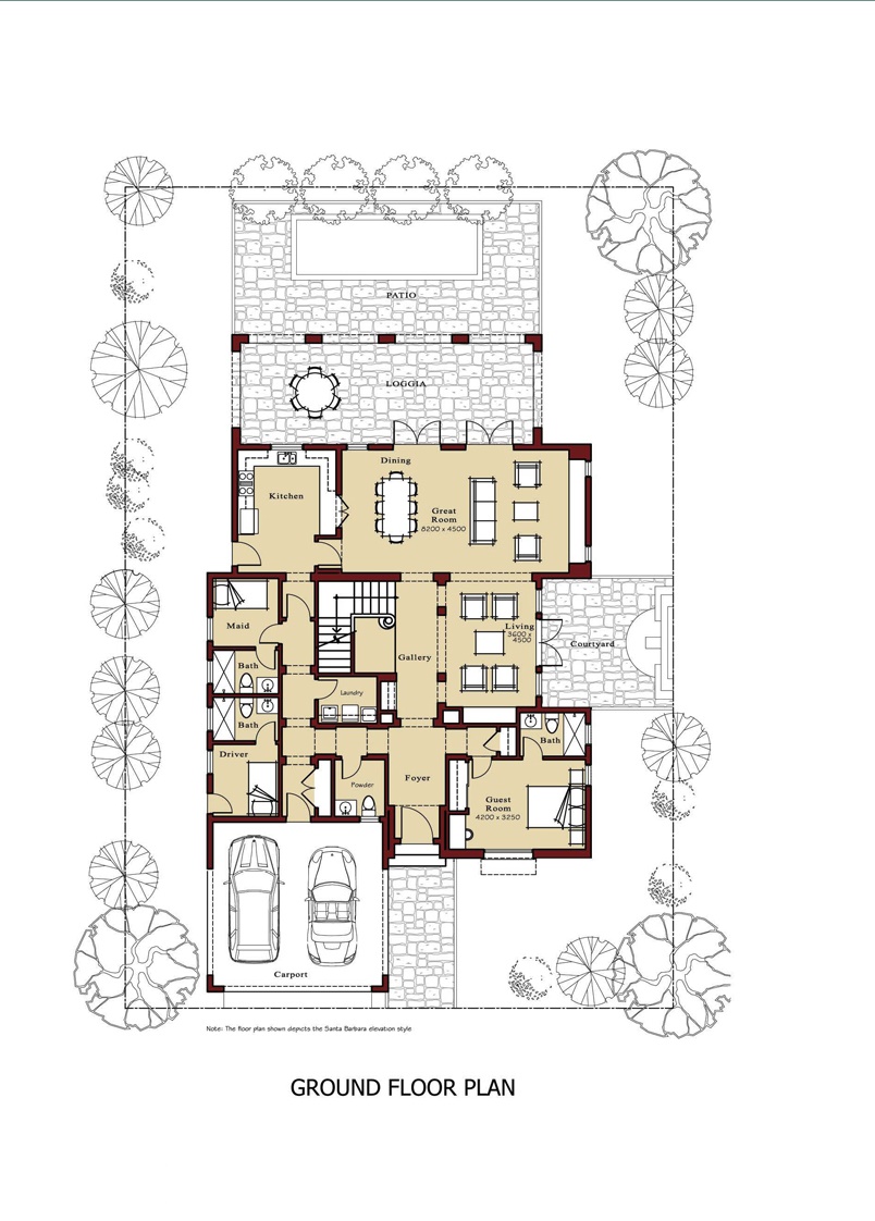 Floor plan for villa at Marassi
