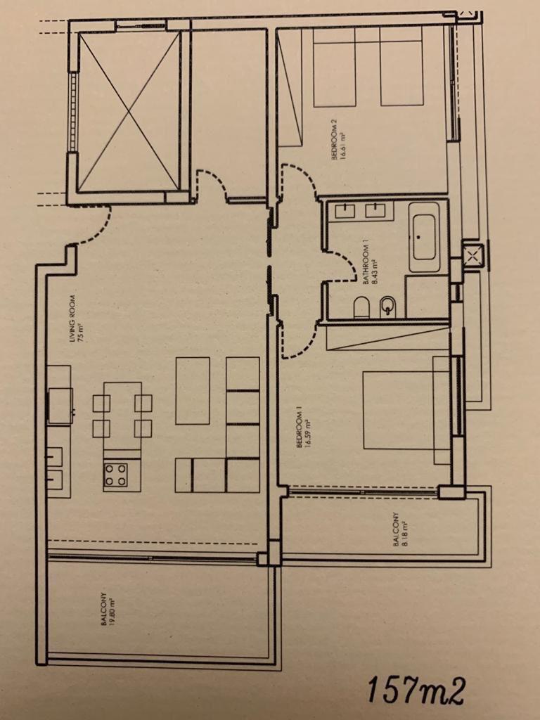 Floor plan for apartment at Lake View Residence