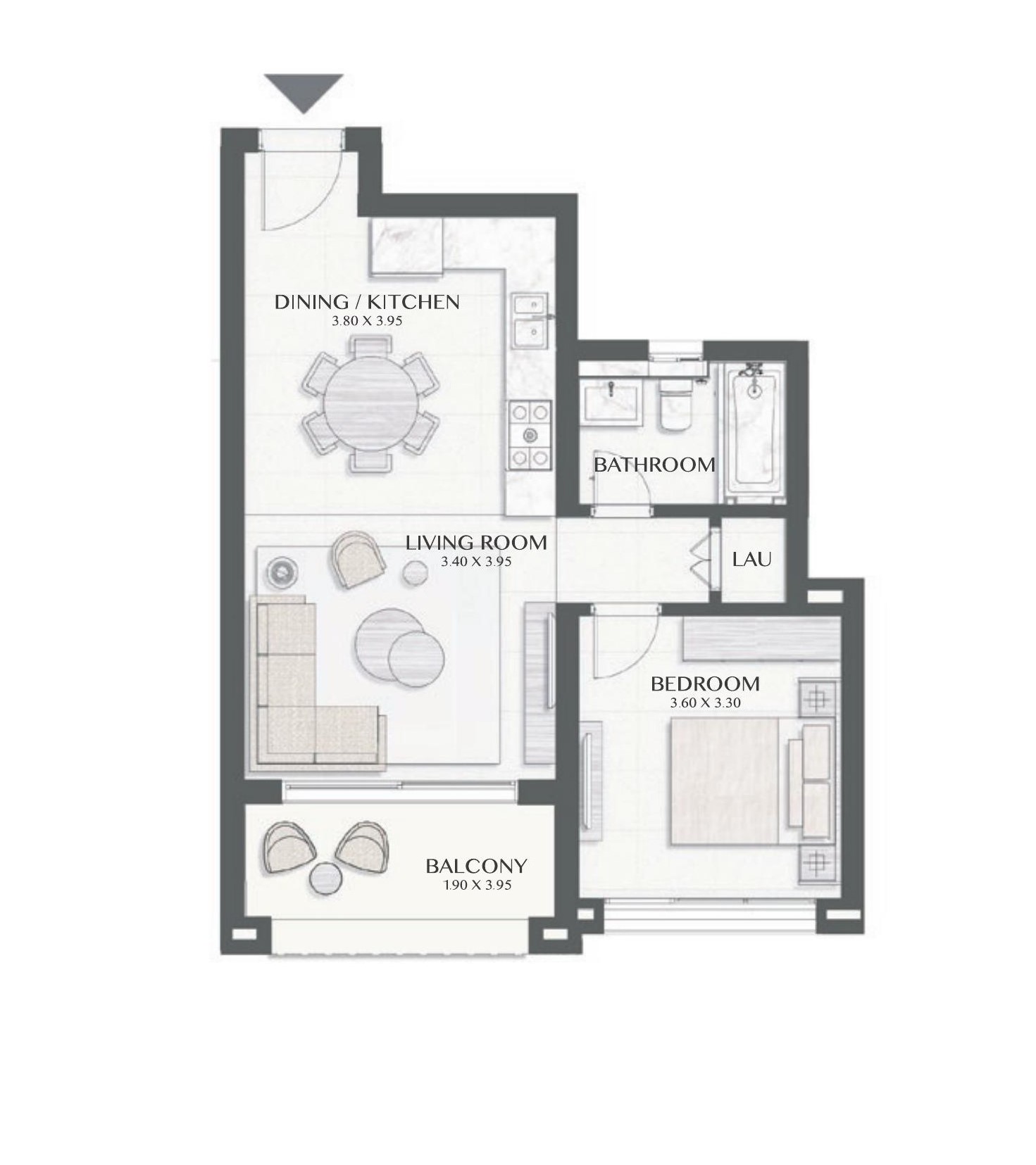 Floor plan for apartment at Mivida
