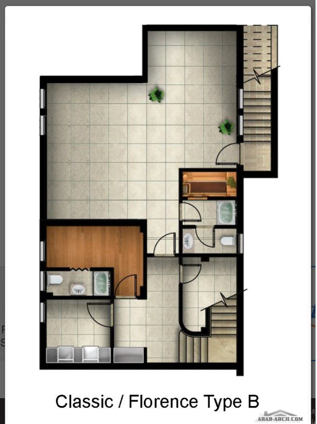 Floor plan for villa at Hyde Park