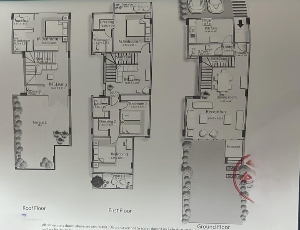Floor plan for townhouse at La Mirada