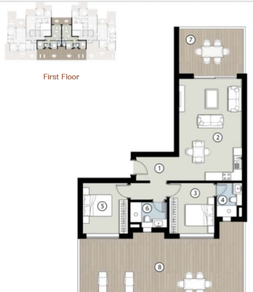 Floor plan for chalet at Silvertown Silversands