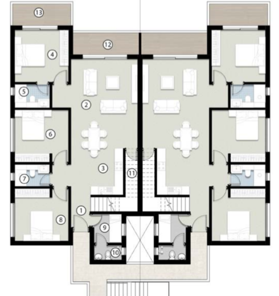 Floor plan for chalet at Silvertown Silversands