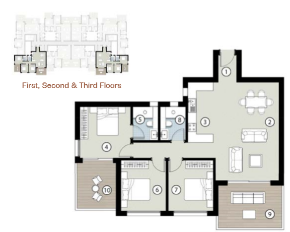 Floor plan for chalet at Silvertown Silversands