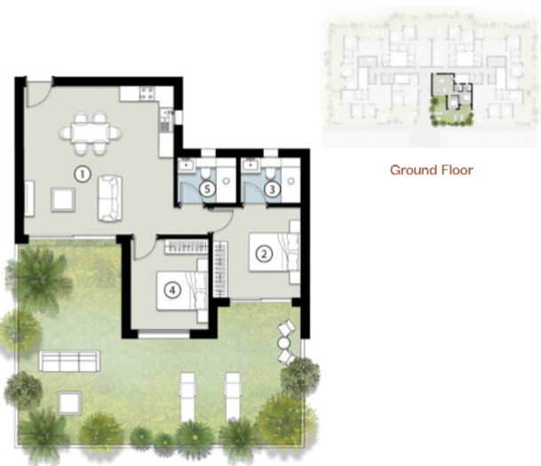 Floor plan for chalet at Silvertown Silversands
