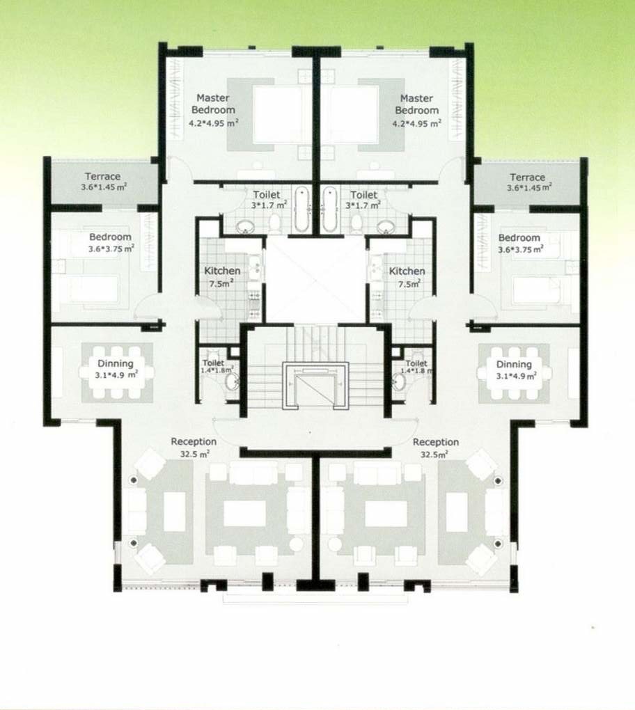 Floor plan for apartment at Karma Residence