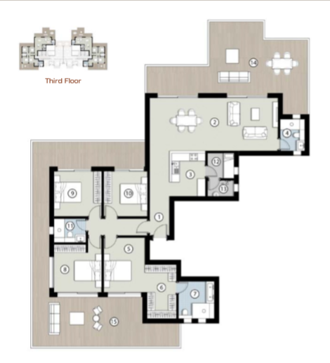 Floor plan for chalet at Silvertown Silversands