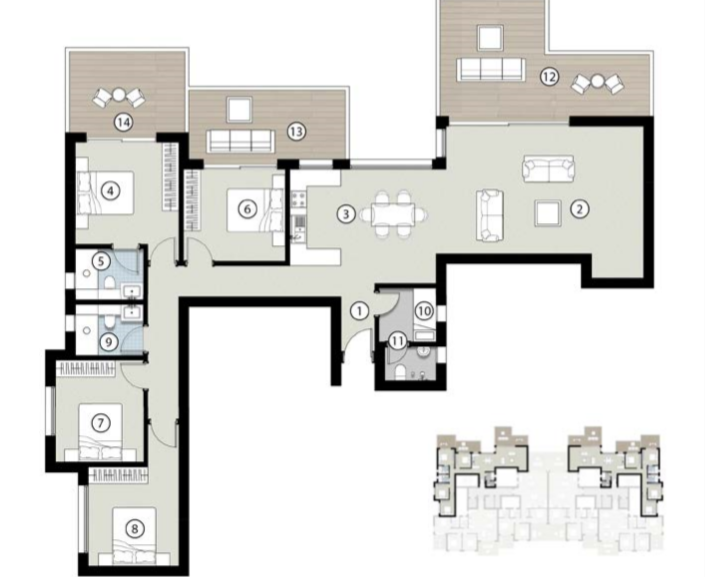 Floor plan for chalet at Silvertown Silversands