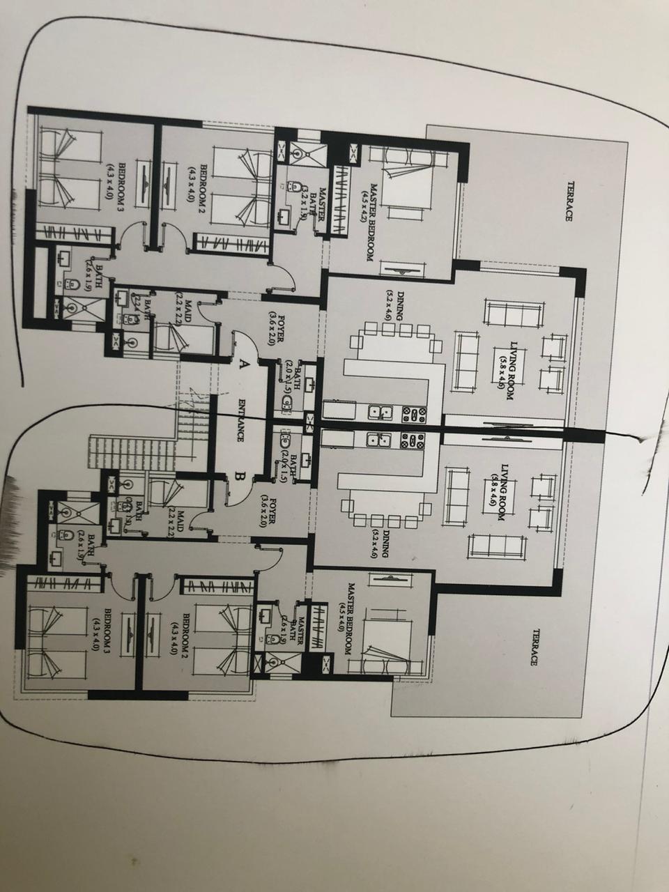 Floor plan for chalet at Swanlake North Coast
