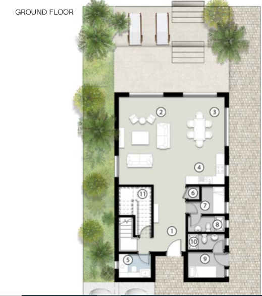 Floor plan for villa at Silvertown Silversands