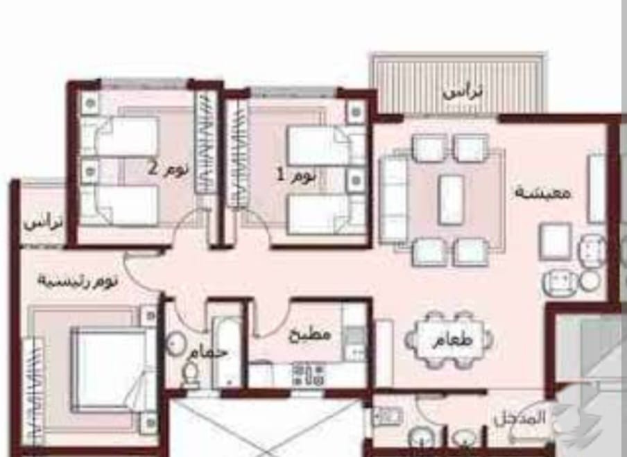 Floor plan for apartment at Madinaty