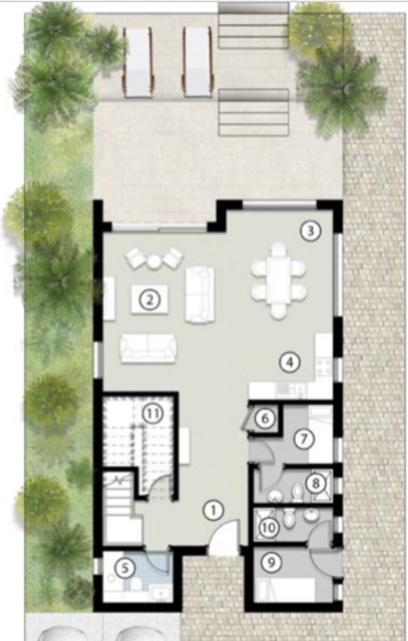 Floor plan for villa at Silvertown Silversands