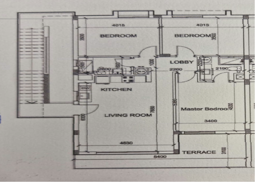 Floor plan for chalet at Fouka Bay