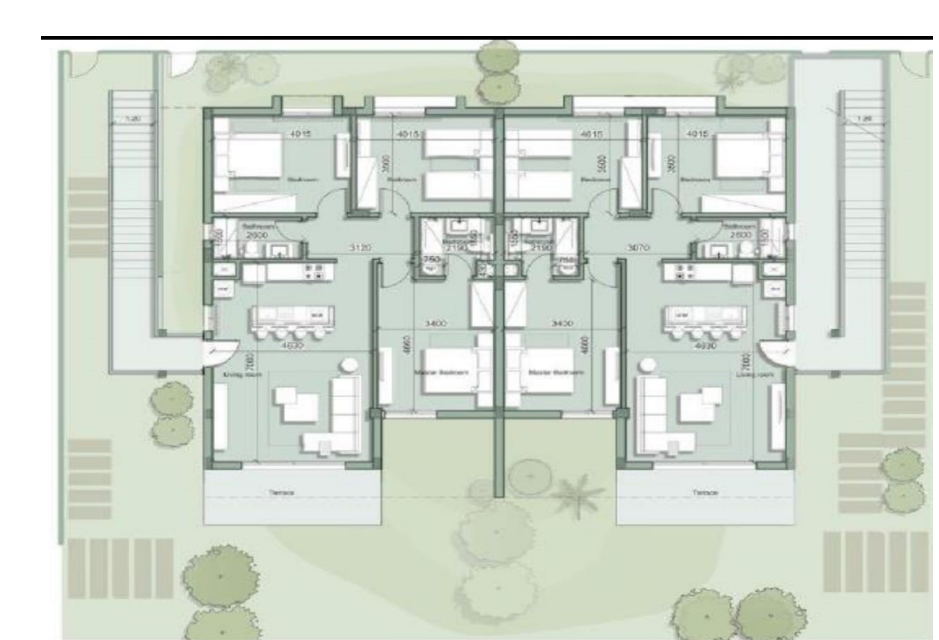 Floor plan for chalet at Fouka Bay
