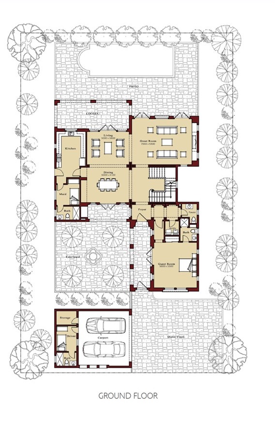Floor plan for villa at Marassi