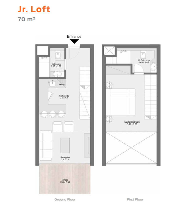 Floor plan for apartment at D-Bay