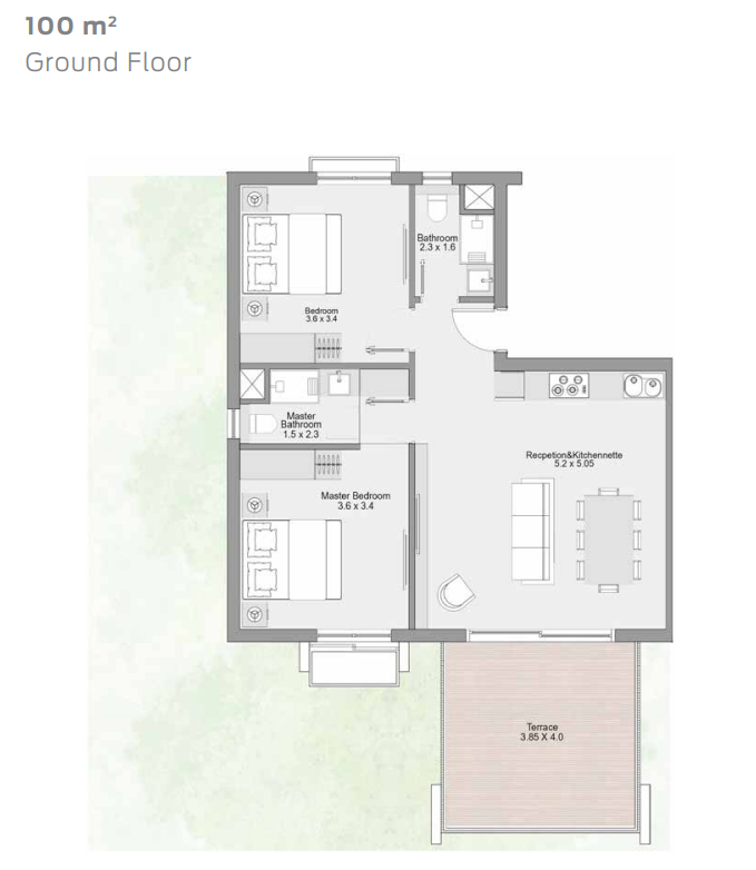 Floor plan for chalet at D-Bay