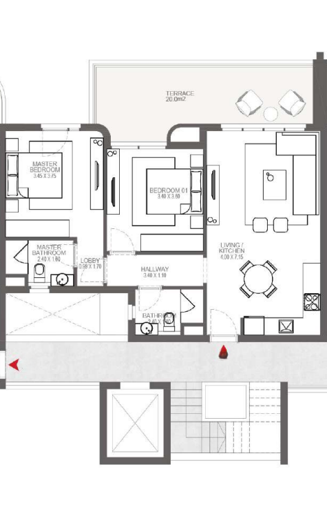 Floor plan for chalet at Solare