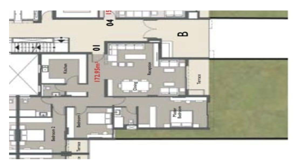 Floor plan for apartment at Palm Hills New Cairo