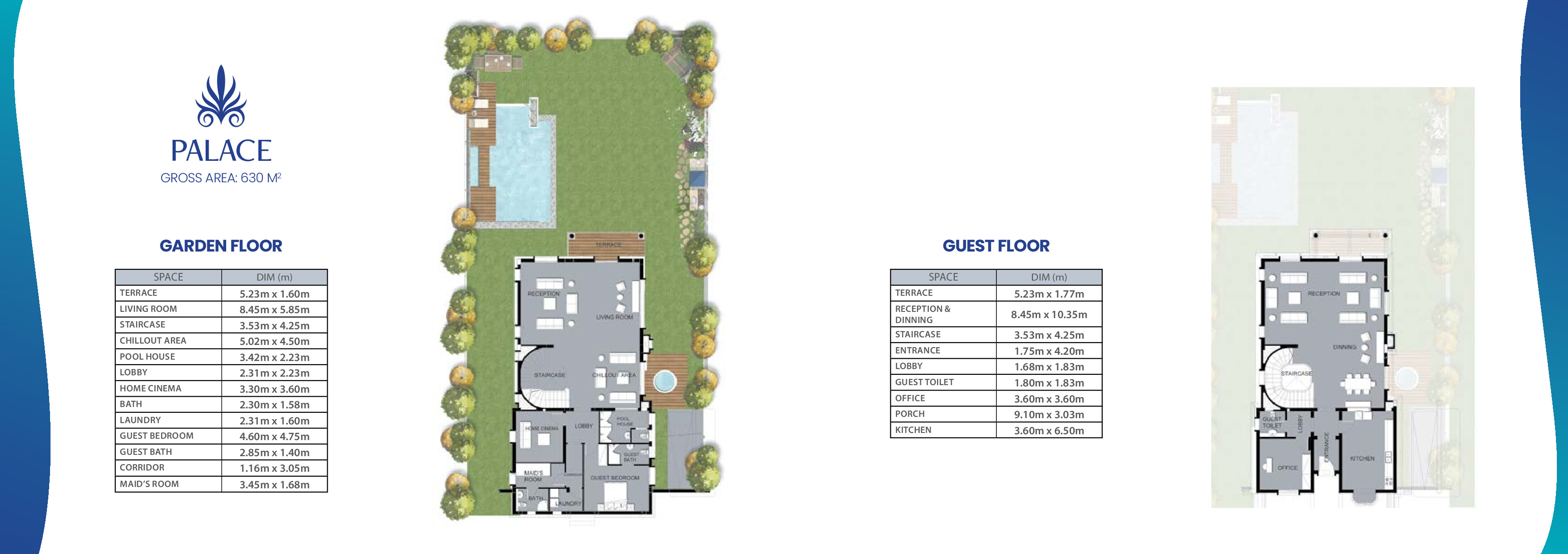 Floor plan for villa at Mountain View Chillout Park