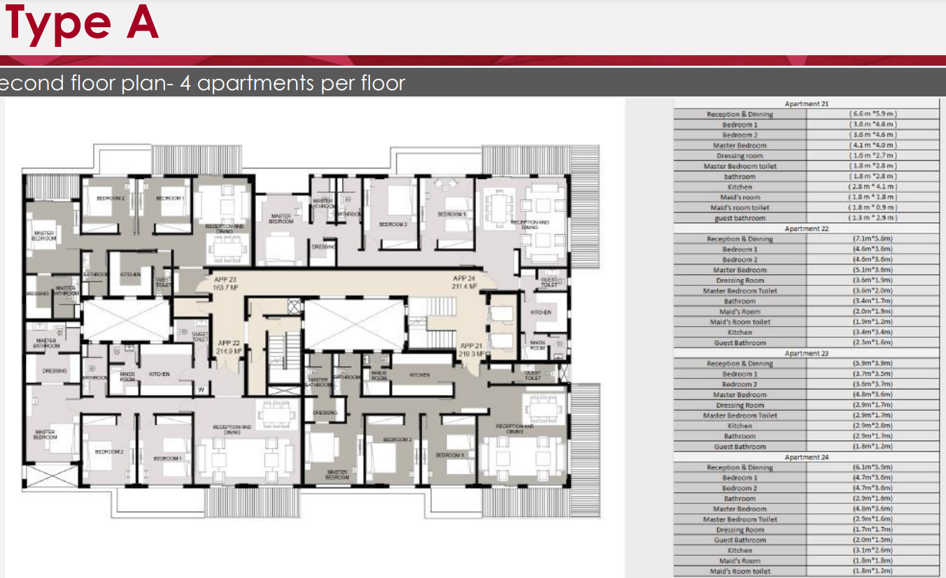 Floor plan for apartment at Palm Hills Alexandria