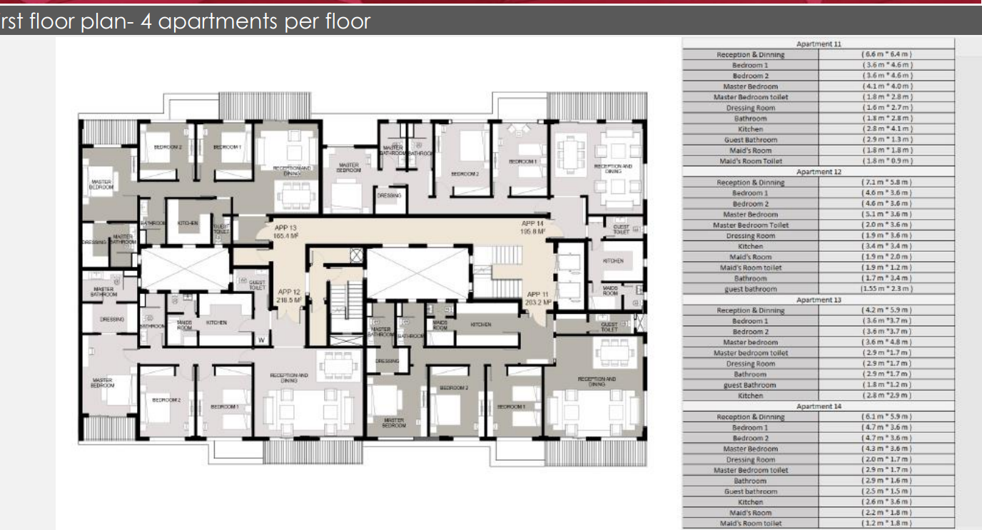 Floor plan for apartment at Palm Hills Alexandria