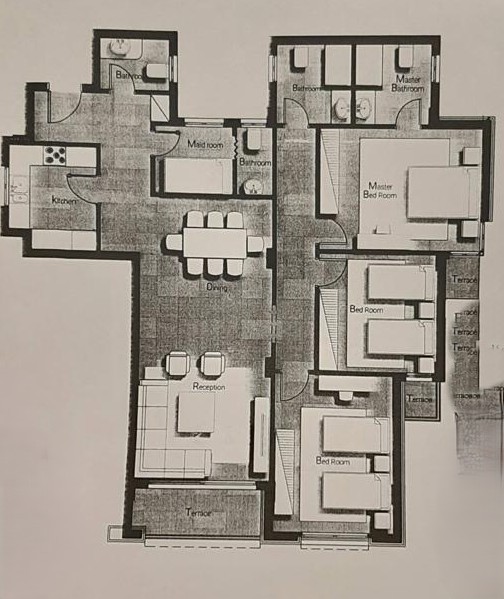 Floor plan for apartment at Castle Landmark
