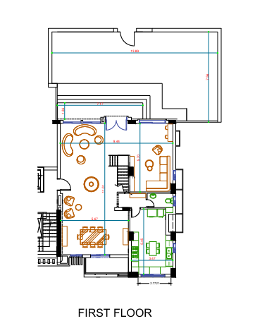 Floor plan for duplex at Taj City