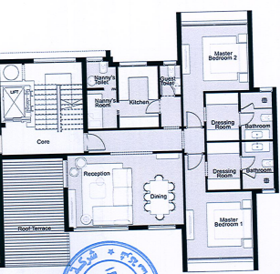 Floor plan for apartment at PX