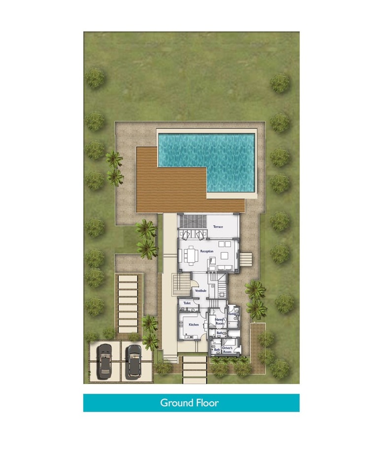 Floor plan for villa at Hacienda Bay