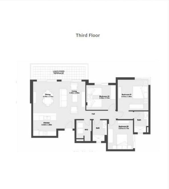Floor plan for chalet at Marassi
