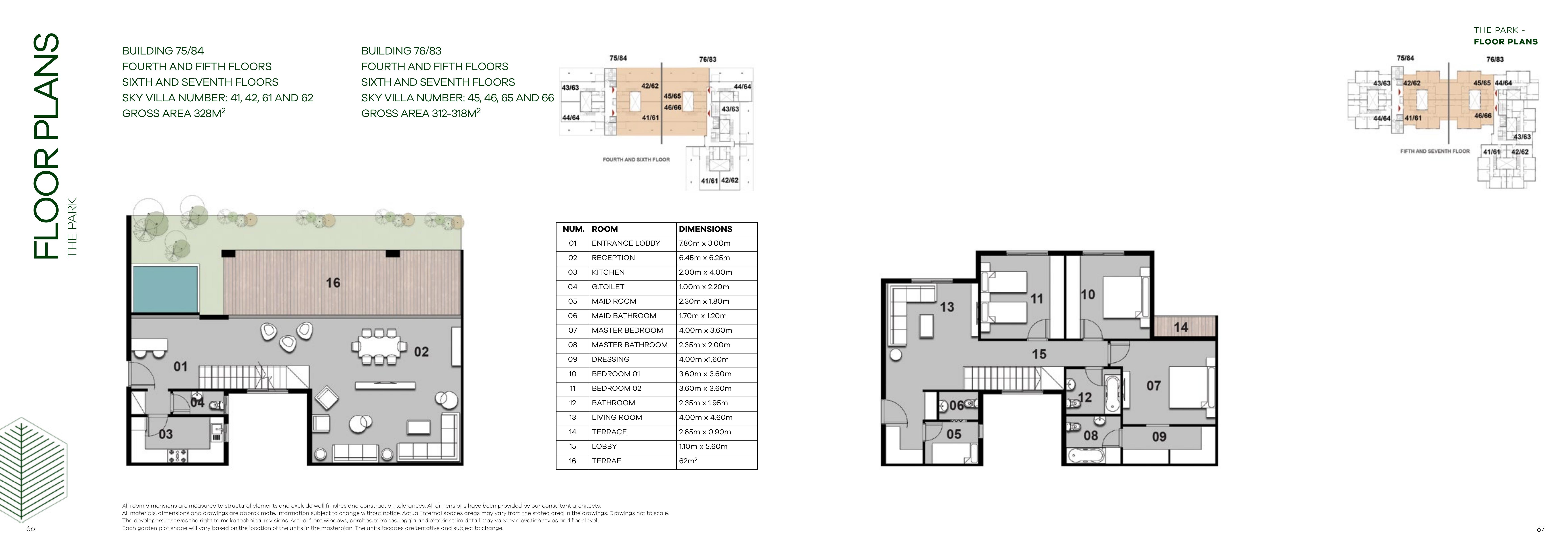 Floor plan for duplex at Il Bosco New Capital