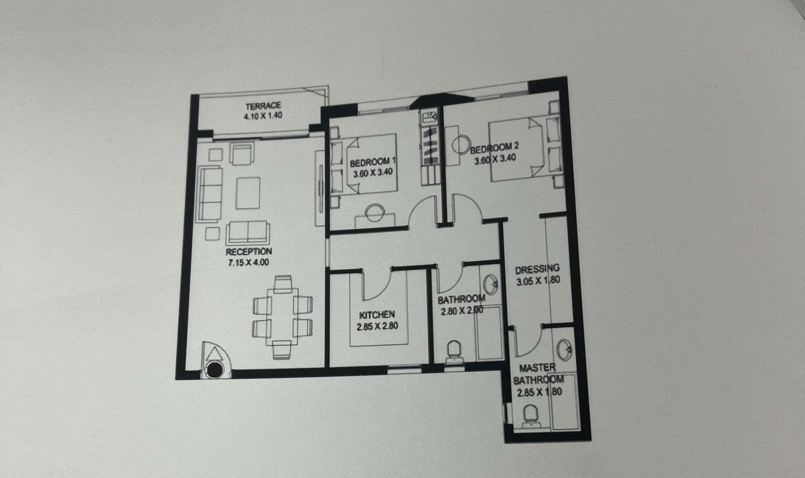 Floor plan for apartment at Taj City