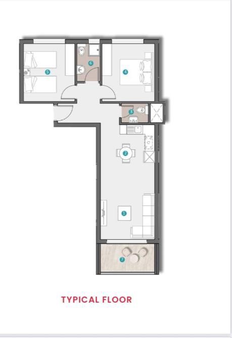 Floor plan for apartment at D.O.S.E