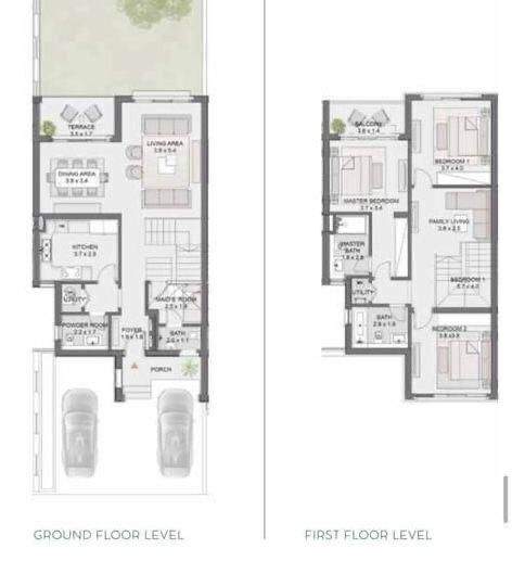 Floor plan for townhouse at Belle Vie